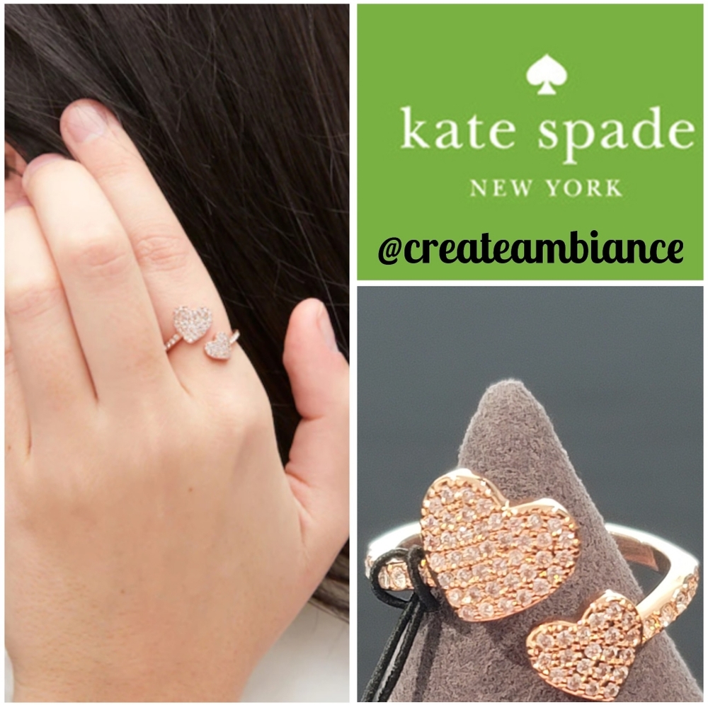 Kate Spade ♠️ Pave Heart Ring